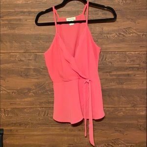 Pink wrap top